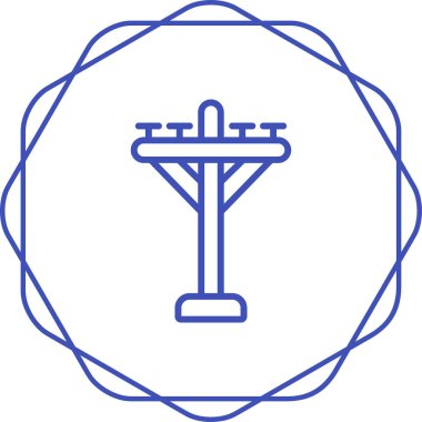 Elektrik Kutbu simgesi, vektör illüstrasyonu basit tasarım