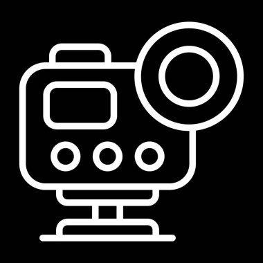 GoPro kamera. Web simgesi basit illüstrasyon