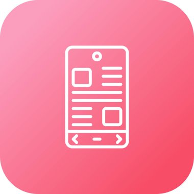 Akıllı telefon. Web simgesi basit illüstrasyon