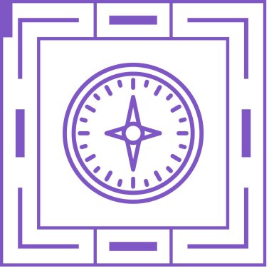 pusula simgesi web basit illüstrasyon