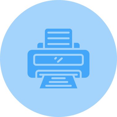 Yazıcı simgesinin vektör illüstrasyonu 