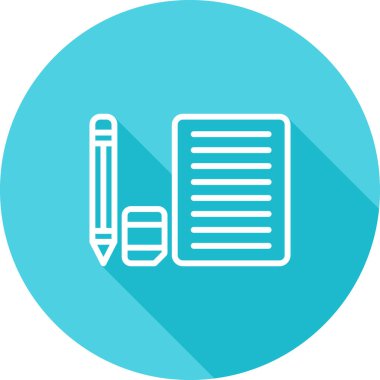 Kağıt ve kalem ağı vektör illüstrasyonlu silgi