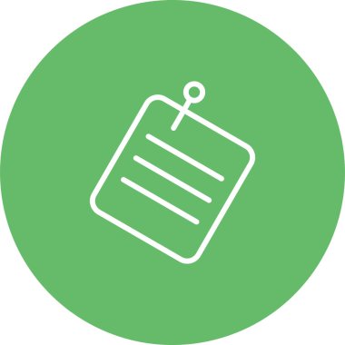 Yapışkan Notlar İmza Çizim Vektörü izole edildi. Not Simgesi. Bellek Simgesi