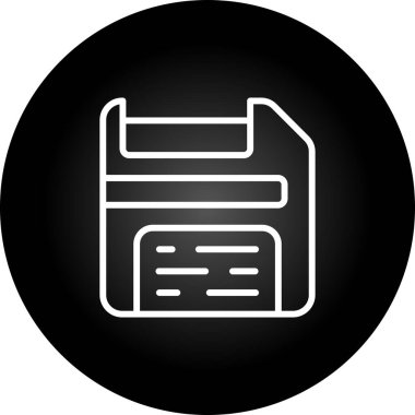 Beyaz arkaplanda izole edilmiş disket simgesi, vektör illüstrasyonu