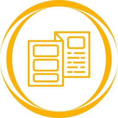 Broşür simgesi, vektör illüstrasyonu basit tasarım