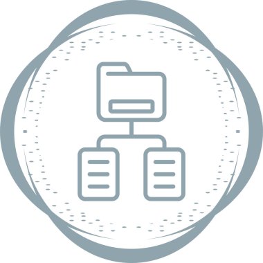 Belge Sınıflandırma Web simgesi vektör illüstrasyonu