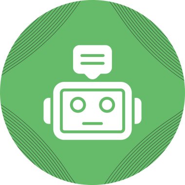 Chatbot 'lar. Web simgesi basit illüstrasyon