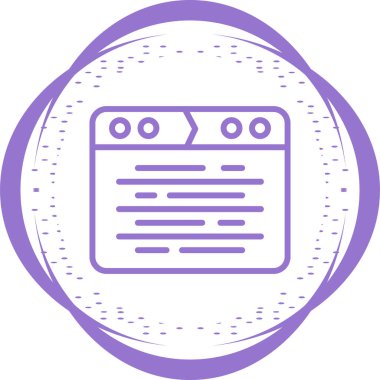 Web tarayıcı simgesi, vektör illüstrasyonu basit tasarım