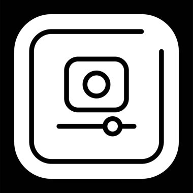 Video Kaydı Kare Vektör İllüstrasyonu