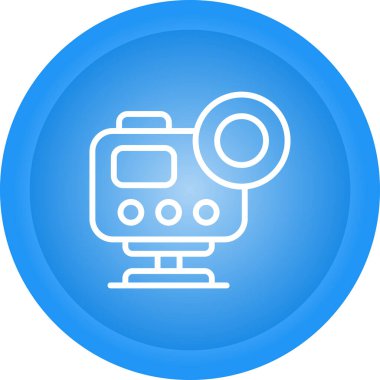 GoPro kamera. Web simgesi basit illüstrasyon