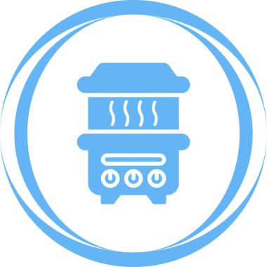 Steamer simgesinin basit vektör illüstrasyonu