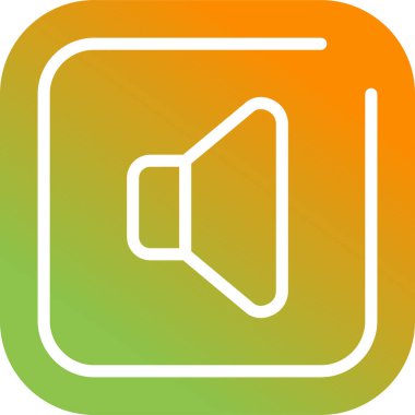 Konuşmacı. Web simgesi basit tasarım