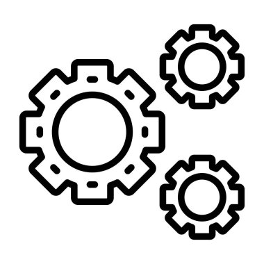 dişli web simge vektör çizim 