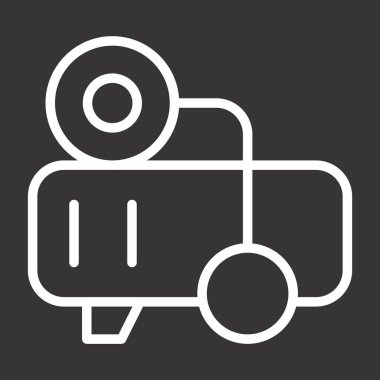 Vektör illüstrasyonu, Hava kompresörü simgesi element arkaplanı          