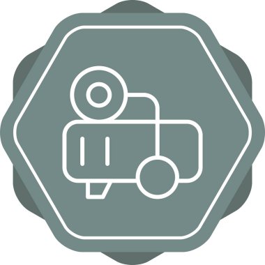 Vektör illüstrasyonu, Hava kompresörü simgesi element arkaplanı          