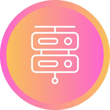 Web Sunucusu simgesi vektör illüstrasyonu 