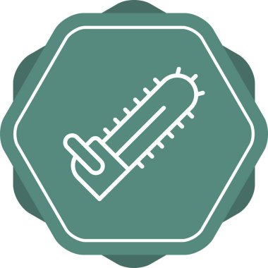 Elektrikli testerenin basit vektör illüstrasyonu