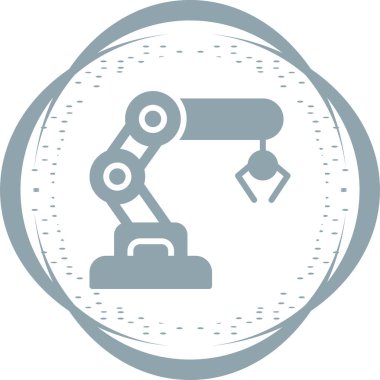 Mekanik Kol. Web simgesi basit illüstrasyon      