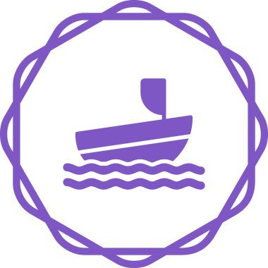 Tekne. Web simgesi basit illüstrasyon