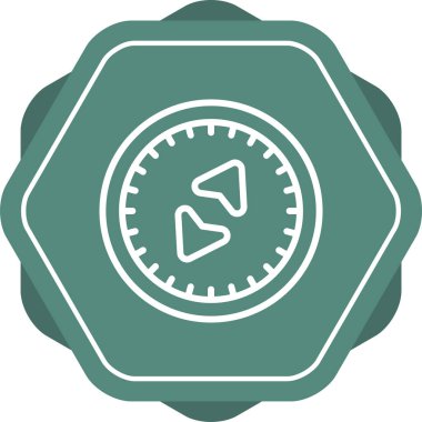 pusula simgesi web basit illüstrasyon