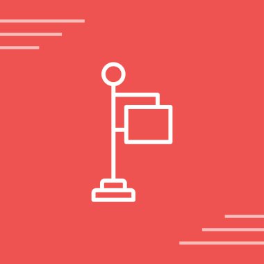 Beyaz Arkaplanda Başarı Bayrağı Simgesi