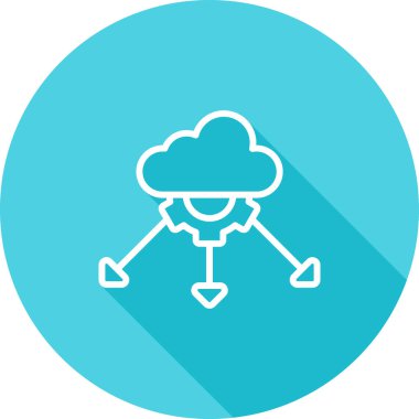 Ağ Yükleme Simgesi, Beyaz Üzerine Vektör 