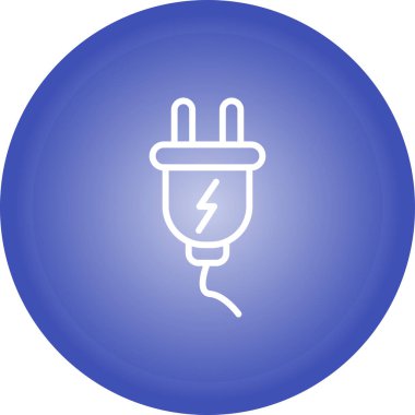 Güç Kablosu web simgesi, basit vektör illüstrasyonu 