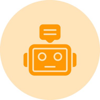 Chatbot 'lar. Web simgesi basit illüstrasyon