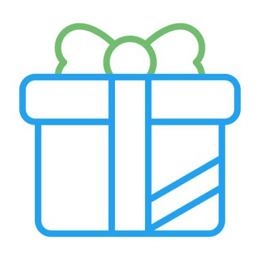 Hediye kutusu simgesi, hediye kutusu işareti, vektör illüstrasyonu 