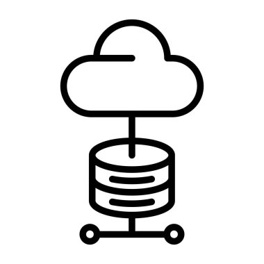 bulut hesaplama ağ simgesi, vektör illüstrasyonu           