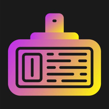 Kimlik kartı belgesi simgesi, vektör illüstrasyonu 