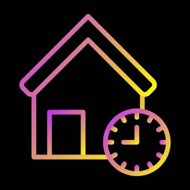 Yapım Gecikmesi simgesi, vektör illüstrasyonu 