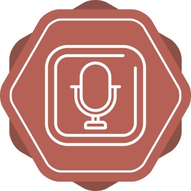 Kare Mikrofon Simgesi, Kayıt İşareti, Rec Düğmesi, Vektör Resimleri