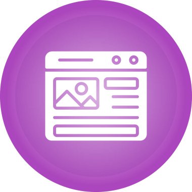 Web tasarım simgesi, web geliştirme konsepti, vektör illüstrasyonu 