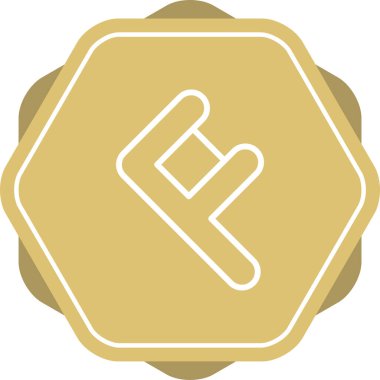 Diş ipi simgesi, basit tarzı