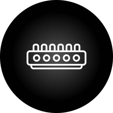 Kablo Sonlandırma Bloğu simgesi, vektör illüstrasyonu