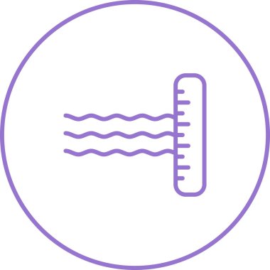 cetvel web simgesi, basit vektör illüstrasyonu