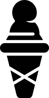 dondurma koni simgesi vektör çizimi tasarımı