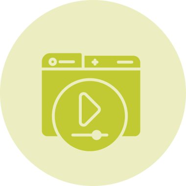 Çokluortam Oynatıcı vektör simgesi, vektör illüstrasyonu