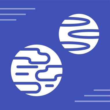 Gezegenlerin vektör illüstrasyonu web simgesi 