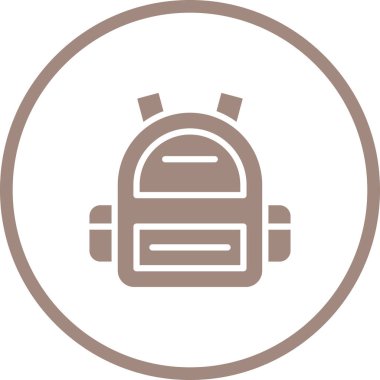 sırt çantası simgesi web basit illüstrasyon