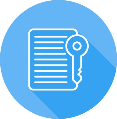 Anahtar işaretli belge. Erişilebilirlik kavramı, vektör illüstrasyonu