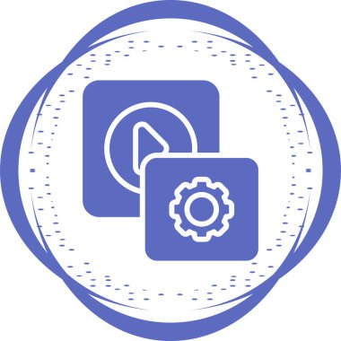 dişli web simge vektör çizim 