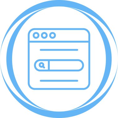 Arama motoru optimizasyon simgesi, vektör illüstrasyonu basit tasarım