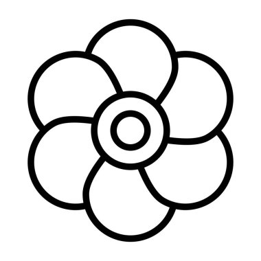 gelincik çiçek simgesi web basit illüstrasyon