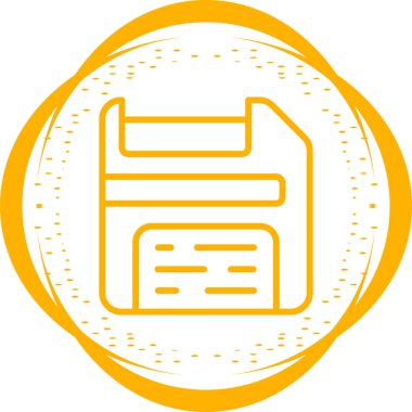 Beyaz arkaplanda izole edilmiş disket simgesi, vektör illüstrasyonu