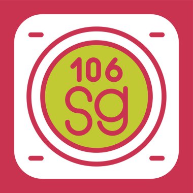 Kimyasal Element Web simgesi vektör çizimi