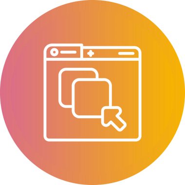 Grafik Tasarım Web simgesi vektör illüstrasyonu