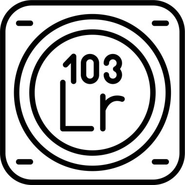 Kimyasal Element Web simgesi vektör çizimi