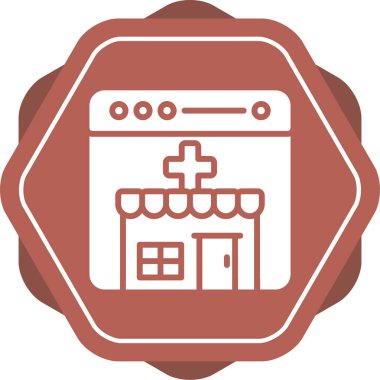 Eczane simgesi vektör çizimi 